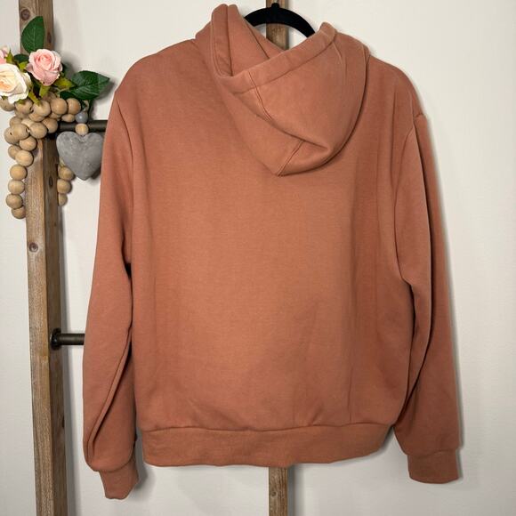 Zyia Active Rust Long Sleeve Full Zip Hoodie Sweatshirt Size Large - Picture 7 of 9